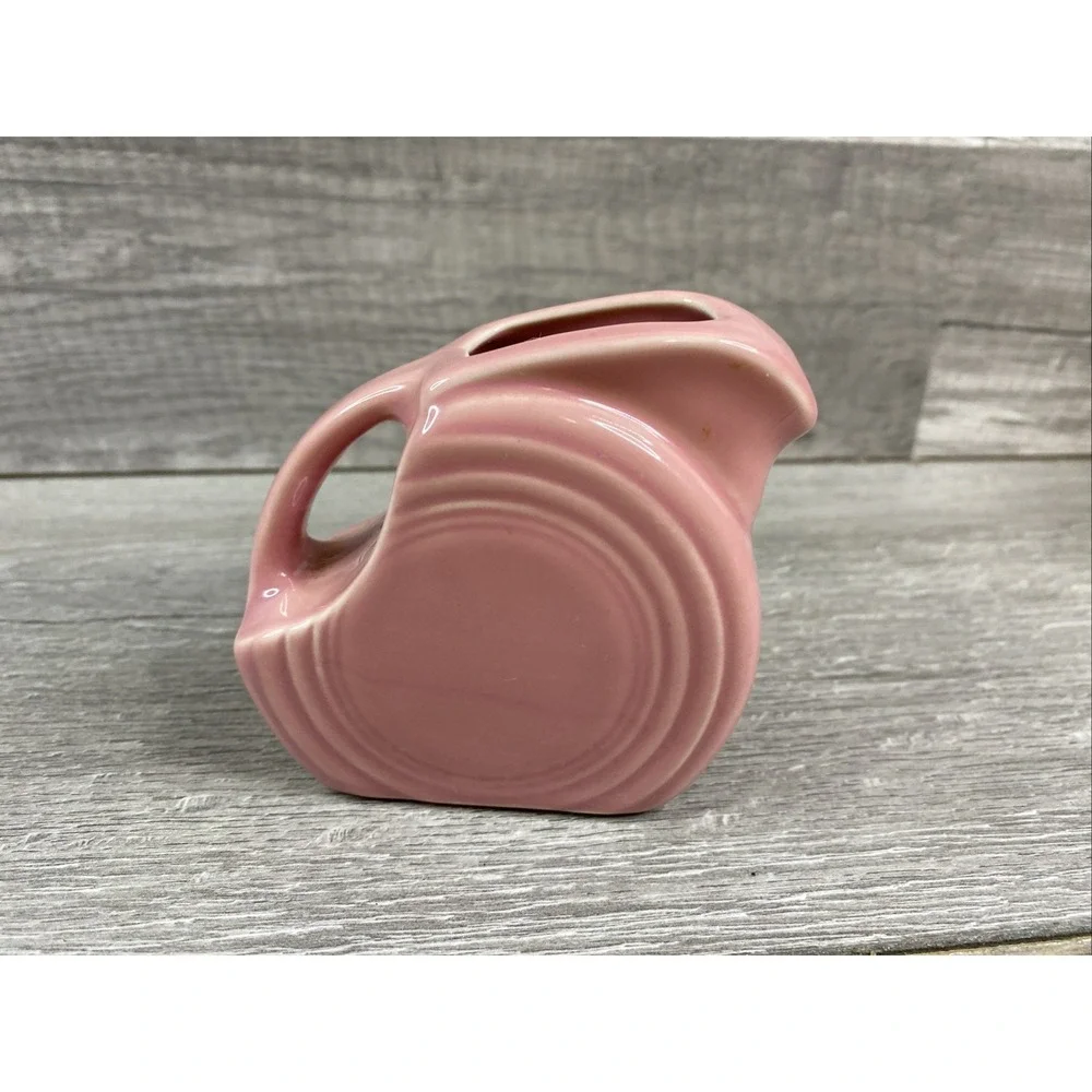 Vintage Fiestaware Rose Mini Disk Pitcher Creamer 3.25